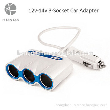Motocycle 3-Gang Stainless Cigarette Lighter Adapter for Dashcam Car Charger Gadget